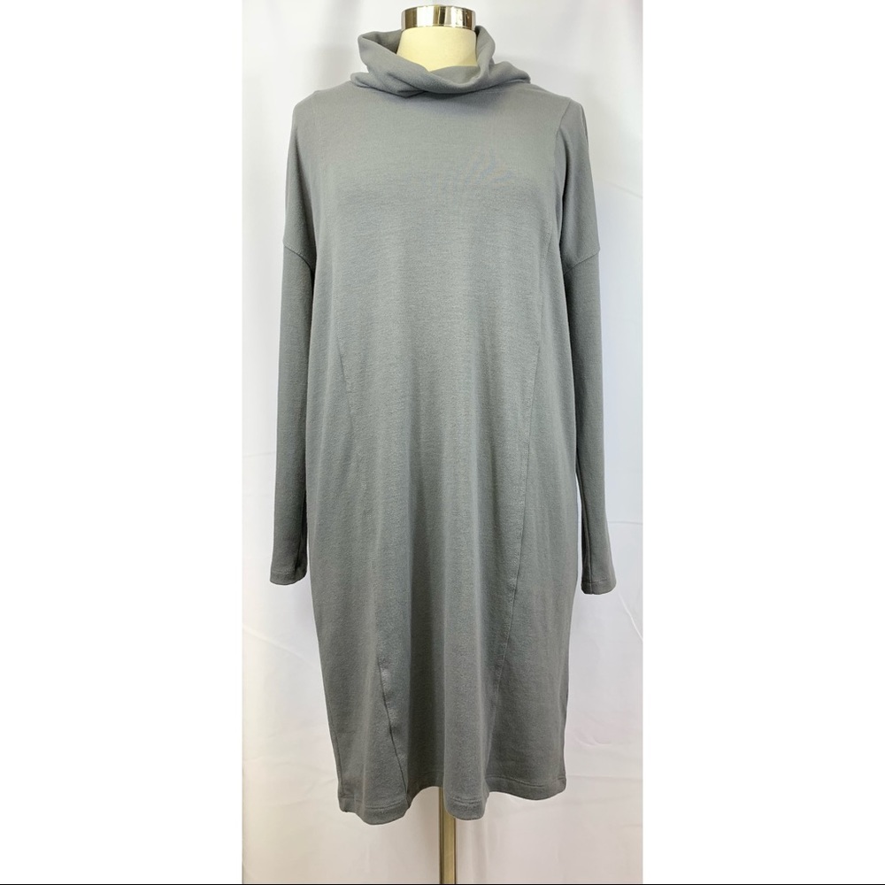 CAbi Gray Cowl Neck Sweater Dress Size M